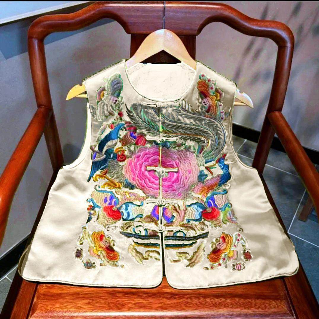 新中式国风马甲女春秋大码女式马夹新款改良唐装刺绣背心女外穿,女装/女士精品,大码内搭,淘宝优惠券,粉丝福利购,淘宝优惠卷