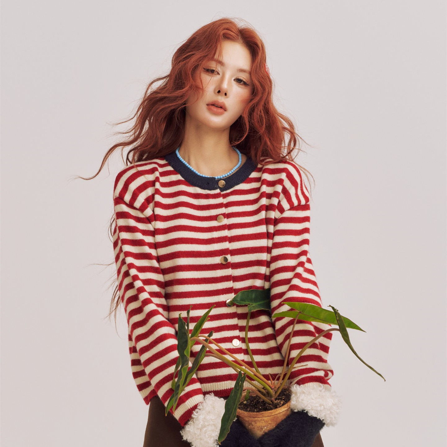 CLOUDSEASON条纹毛衣开衫外套女2026新款春新款开衫毛衣外套女,女装/女士精品,毛针织衫,淘宝优惠券,粉丝福利购,淘宝优惠卷