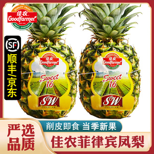 佳农菲律宾进口凤梨2个 削皮即食当季新鲜sw无眼菠萝包邮