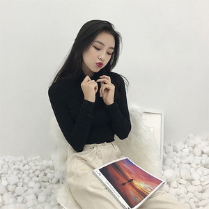 韩国秋季简约打底衫