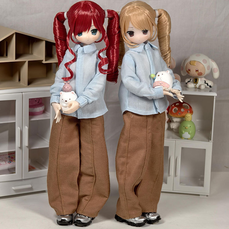 Azone6分特六ob22/ob24浅蓝色通勤职业日常休闲bjd娃衣套装图片