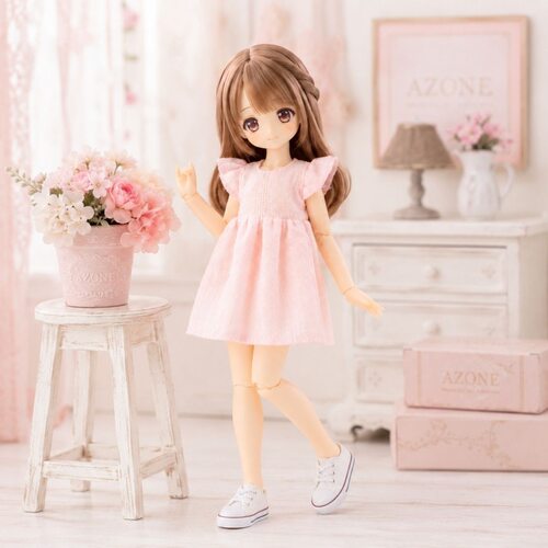 OB11娃衣 日系小飞袖连衣裙 Azone OB22 12分bjd 甜美连衣裙