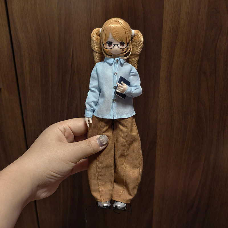 Azone6分特六ob22/ob24浅蓝色通勤职业日常休闲bjd娃衣套装图片