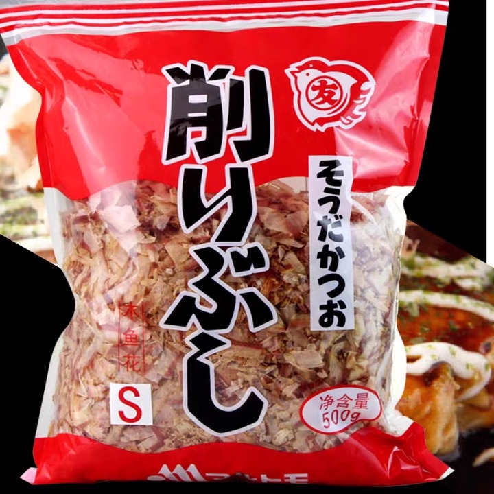 日式木鱼花丸友s级木鱼片猫饭风味柴鱼片章鱼丸子食材500g包邮