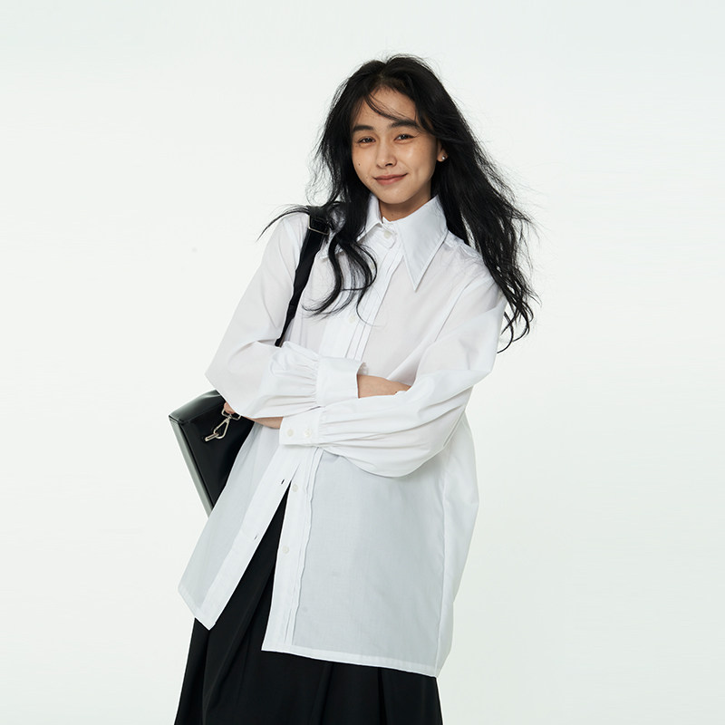 DOSORDONTS 三色压褶灯笼袖复古纯色衬衫2025早春女（复活衬衫),女装/女士精品,衬衫,淘宝优惠券,粉丝福利购,淘宝优惠卷