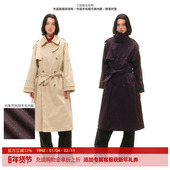 DOSORDONTS 2in1廓形棉感双排扣可拆卸羊毛呢内胆重工腰带长风衣