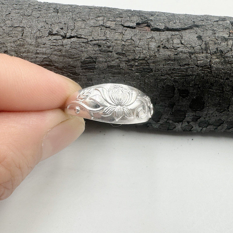 999纯银莲花戒指女复古开口指环   正品荷花戒指女式戒圈,饰品/流行首饰/时尚饰品新,银饰戒指,淘宝优惠券,粉丝福利购,淘宝优惠卷
