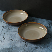 孤品 高级感轻奢家用深盘子 高端 某牌 新骨瓷 沙拉盘菜盘汤碗