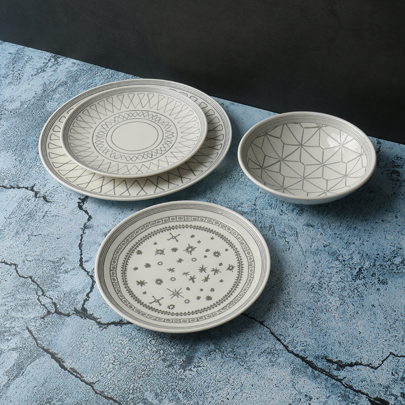 英国RD原单图腾系列餐具盘子碗