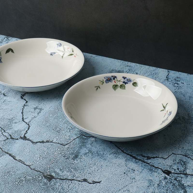 好看的家用陶瓷餐具菜盘子【高颜值新骨瓷】创意精致漂亮早餐深盘,餐饮具,盘,淘宝优惠券,粉丝福利购,淘宝优惠卷