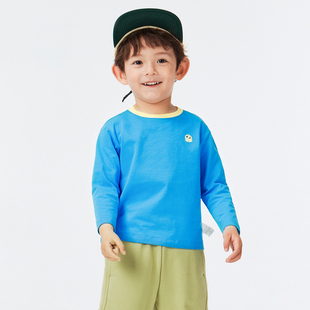 男童长袖T恤2025春秋新款圆领纯棉薄款3-7岁小童宝宝上衣打底衫A