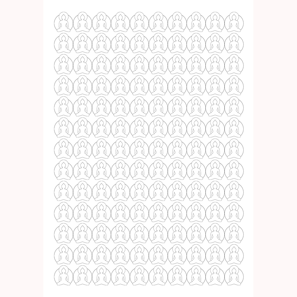 千佛图唐卡描金临摹线稿手绘diy涂色挂画礼物自己画唐卡