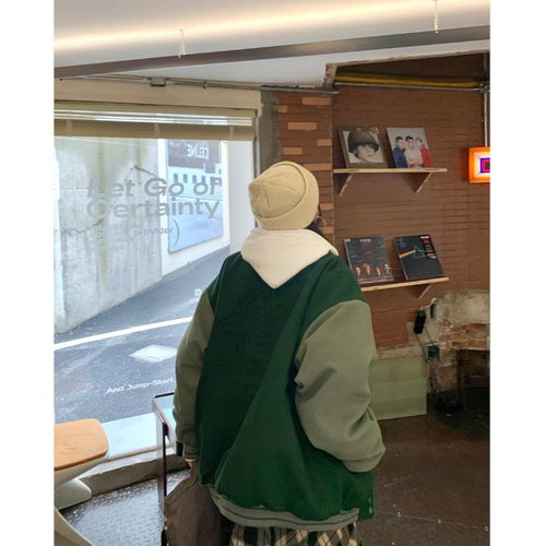 fuseeho美式复古棒球男女情侣ins