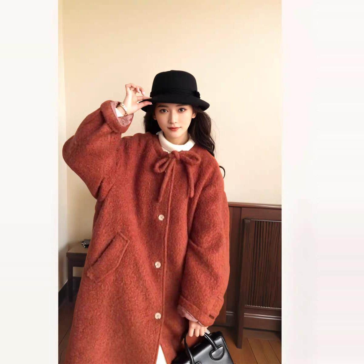 大码胖MM韩版宽松显瘦中长款毛呢外套女冬季新款加厚保暖呢子大衣,女装/女士精品,毛呢外套,淘宝优惠券,粉丝福利购,淘宝优惠卷