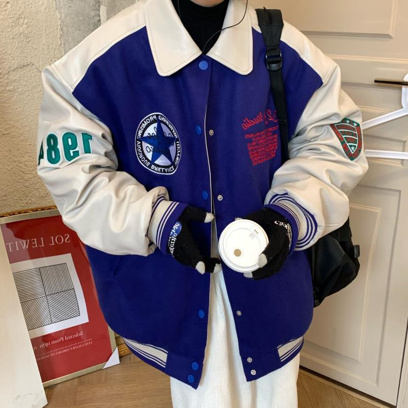 春季新款加厚宽松棉服棒球服女装