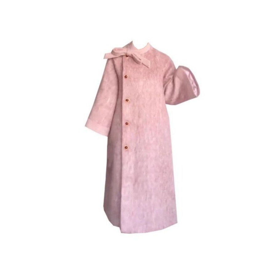 大码胖mm甜美风粉色毛呢外套中长款女装蝴蝶结高级感百搭显瘦大衣,女装/女士精品,毛呢外套,淘宝优惠券,粉丝福利购,淘宝优惠卷