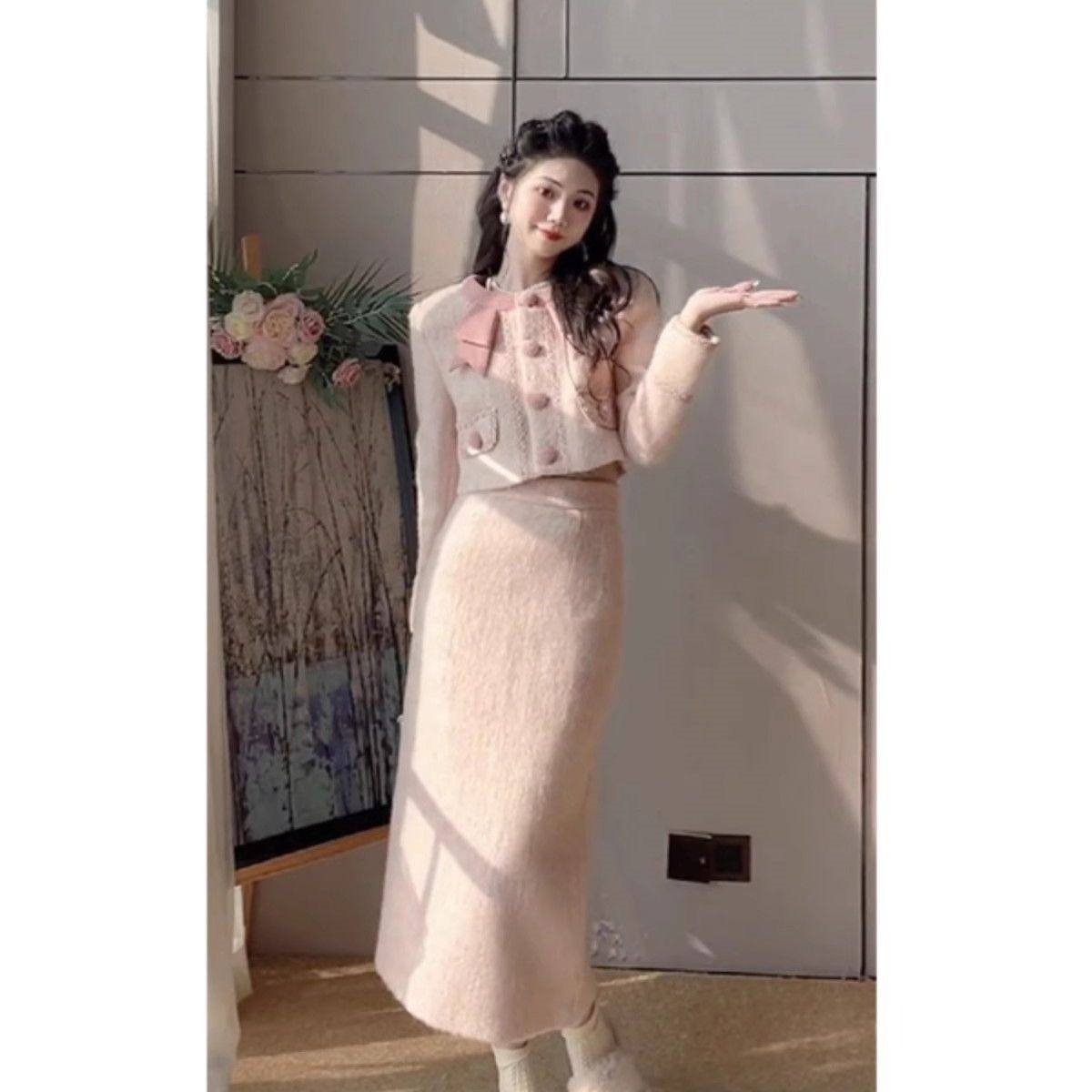 大码胖mm富家千金小香风套装女春季设计感优雅气质外套半身裙套装,女装/女士精品,时尚套装,淘宝优惠券,粉丝福利购,淘宝优惠卷