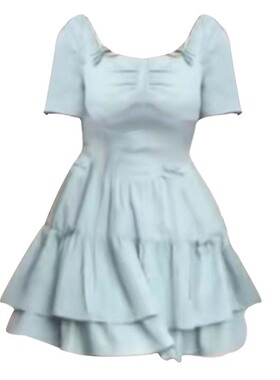 大码胖妹妹纯欲风连衣裙女装夏季新款显瘦方领复古赫本风绝美裙子