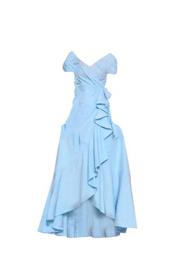 大码胖妹妹茶歇法式v领荷叶边连衣裙女夏季收腰泡泡袖一片式长裙