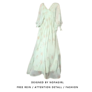 大码胖MM法式甜美高级感褶皱碎花连衣裙女夏季海边度假风绝美长裙