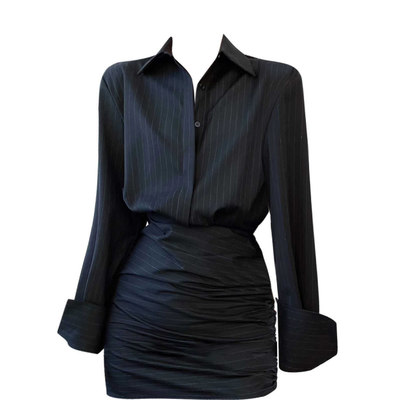 气质POLO领百搭衬衫连衣裙