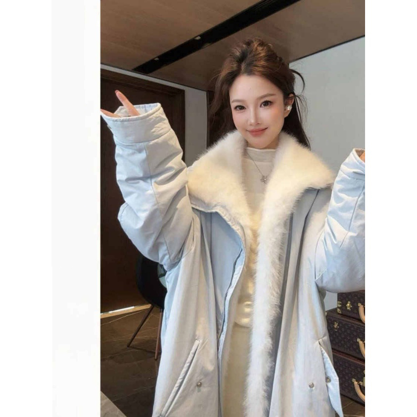 冬季新款休闲风宽松长款派克服潮