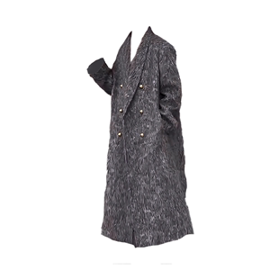 胖MM英伦风设计感女装 春秋季 新款 大衣外套 大码 时尚 气质高级灰长款