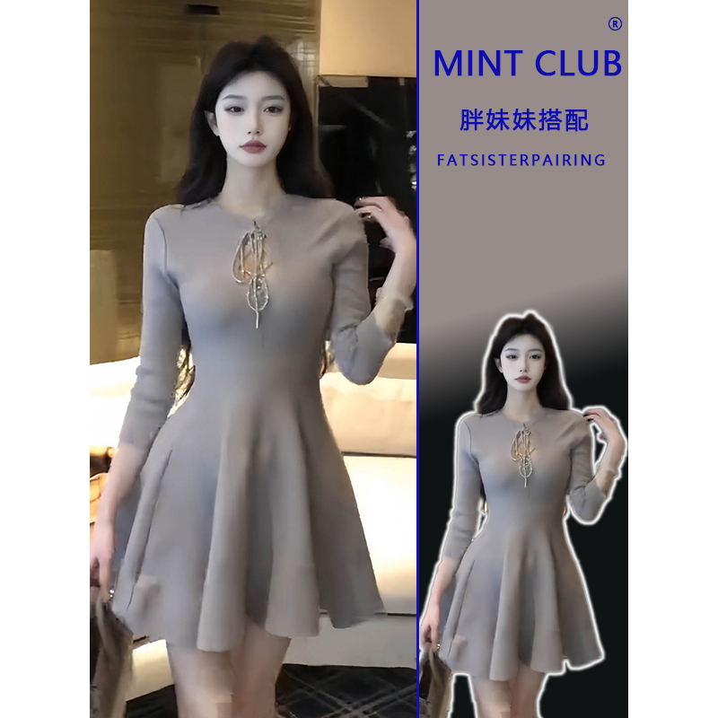 轻奢风高级感镂空系带收腰短裙女