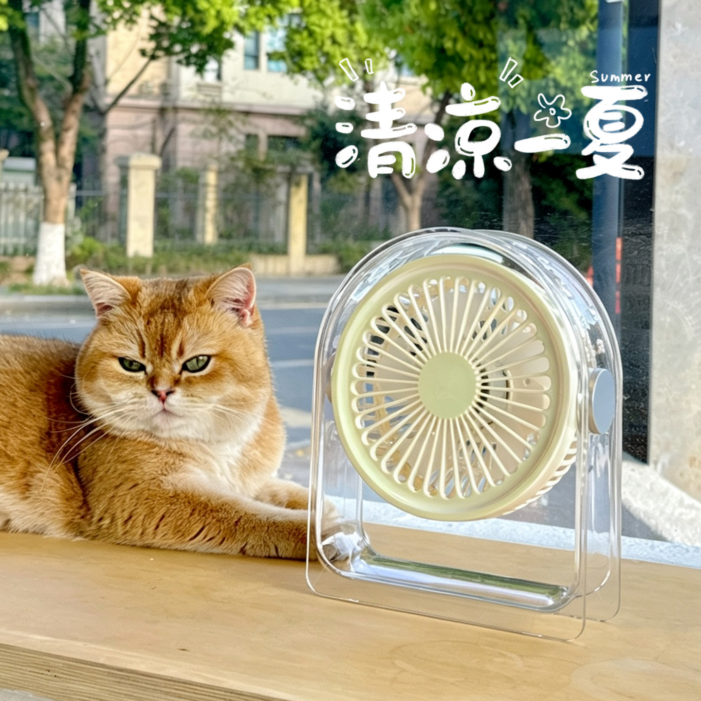 高颜值桌面小风扇学生上课ins风静音长续航2025新款宿舍卧室教室u