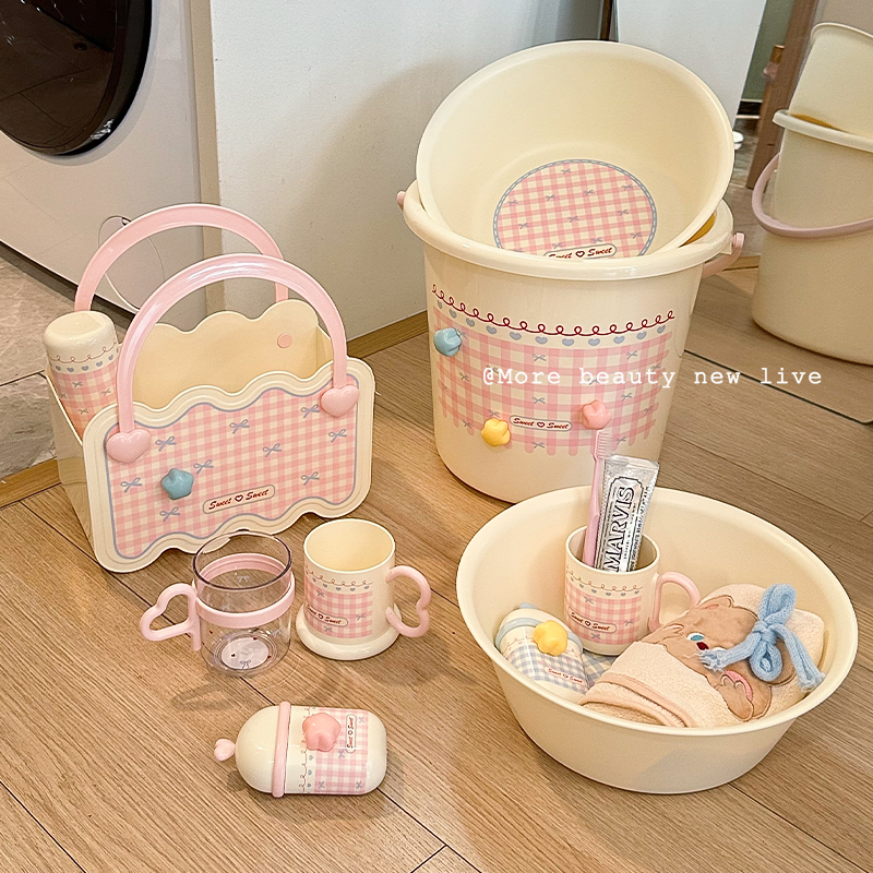 开学洗漱套装水桶脸盆洗漱杯2025新款学生宿舍用大学中学洗漱用品