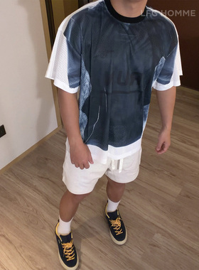 LFG 晕染数码印球服短袖T恤2026春夏季新款街头潮牌运动上衣