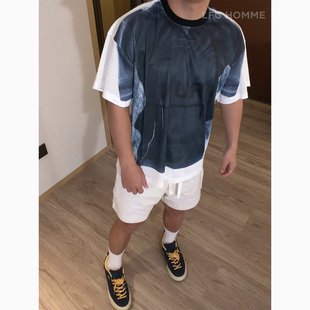 T恤2026春夏季 LFG 晕染数码 印球服短袖 街头潮牌运动上衣 新款