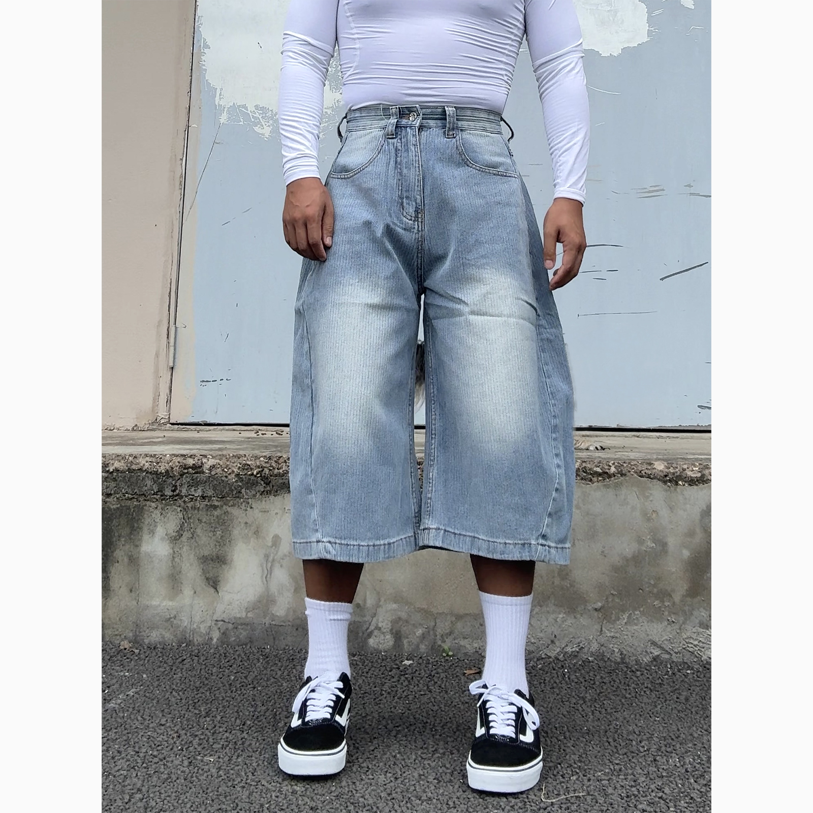 竹节弯刀牛仔裤25春夏新品