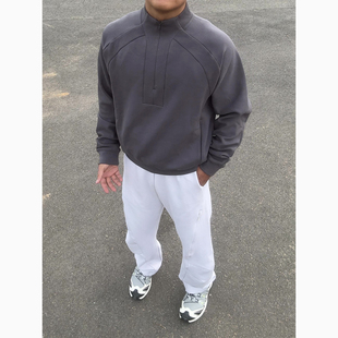 LFG LYCRA®弹力卫衣25秋季新品半拉链舒适保暖上衣