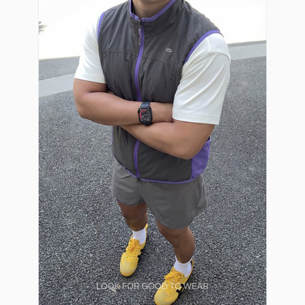 LFG 春夏撞色多口袋防泼水速干徒步骑行叠穿马甲背心