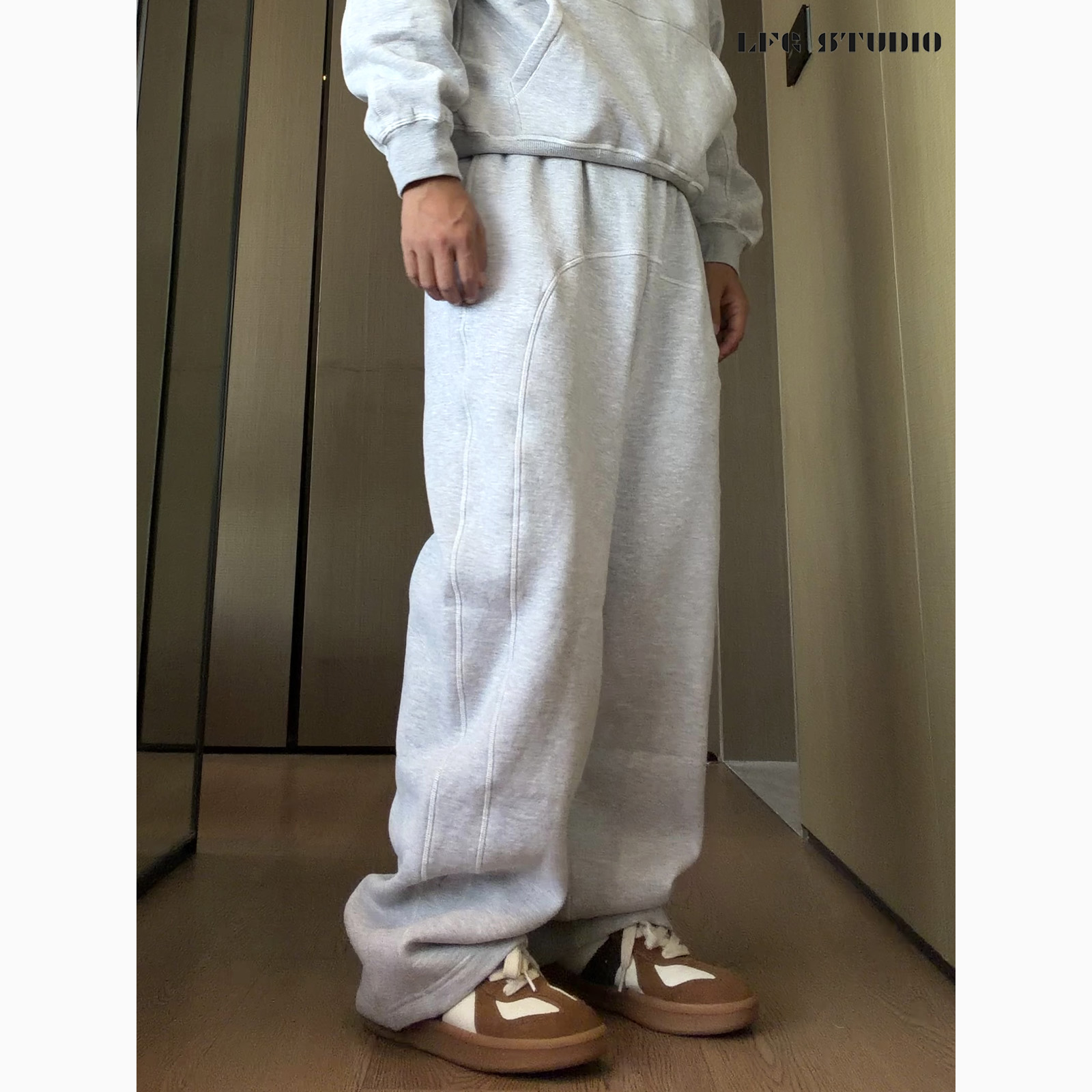 哈苏线Boxy连帽衫卫衣卫裤套装