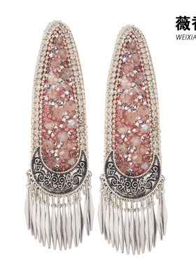 1对价新中式蒙古元素短流苏侧边就显瘦刘海侧边掰掰夹发夹