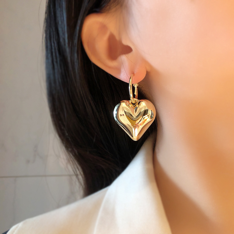 沈梦辰同款桃心网红时尚潮流耳环