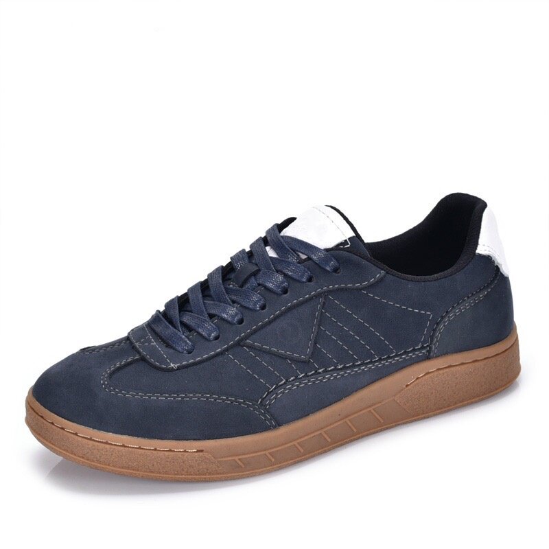 撤柜清仓男鞋真皮艺动系列休闲复古德训鞋圆头潮流舒适滑板鞋平底