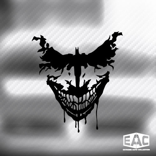 小丑哥谭市血腥恐怖单色镂空后车窗行李箱笔记本汽车贴纸车贴