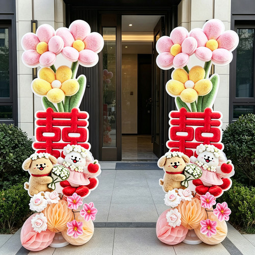 婚礼迎宾KT路引大门装饰