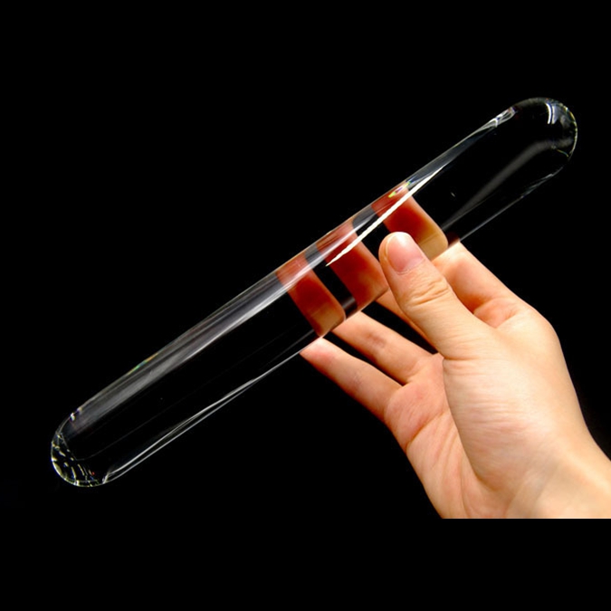 水晶玻璃棒防水睡前加厚脸部实心按摩棒穴位旋转无毛刺多功能礼品