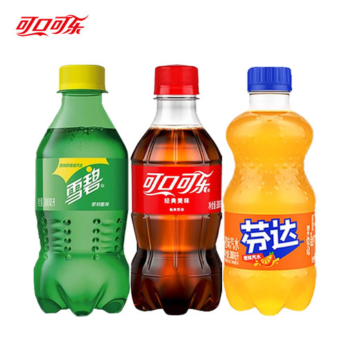 可口可乐雪碧芬达300ml/瓶6瓶小瓶有糖无糖碳酸饮料汽水囤货聚会