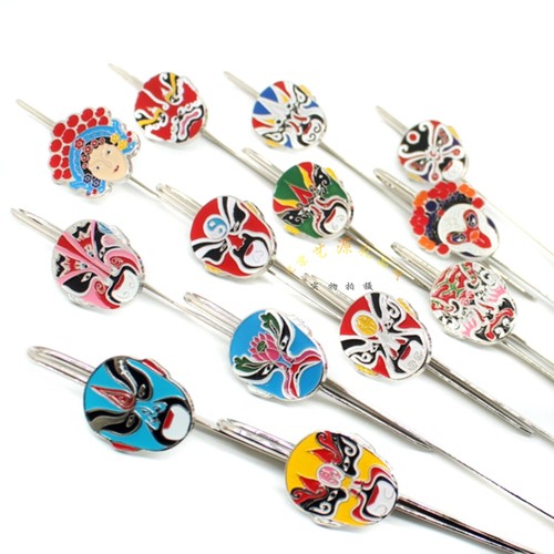 宫廷古典京剧脸谱书签金属定制学生用中国风书签出国礼品送老外