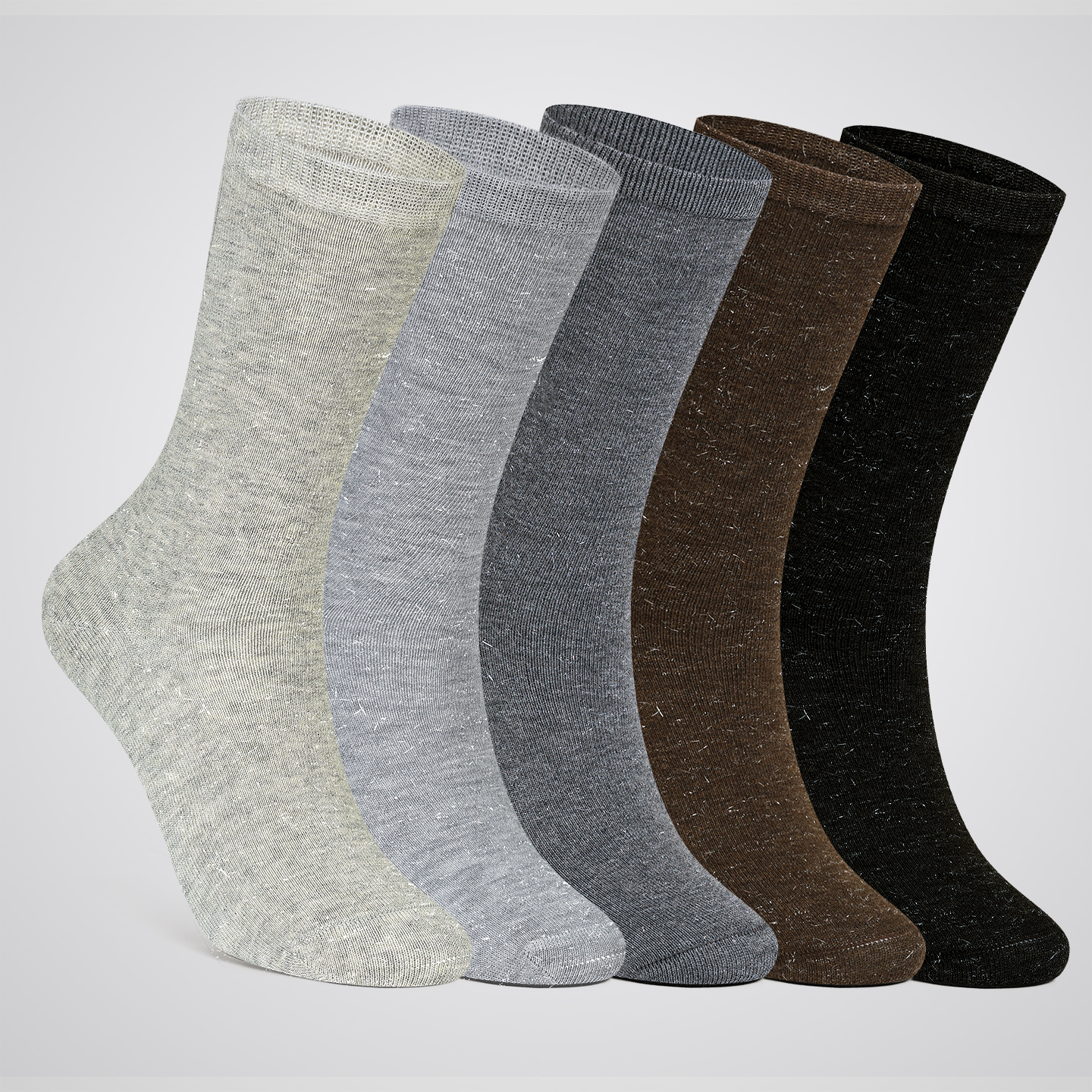 韩国银丝女士中筒袜百搭舒适