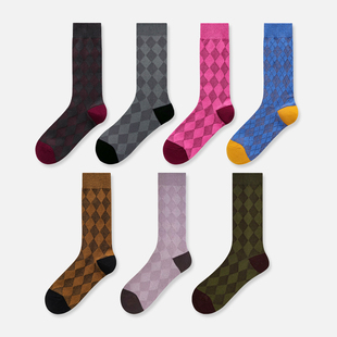 袜say 韩国袜子女中筒纯棉双针潮流小众设计师女袜饰品袜网红长袜