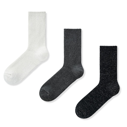 袜say金银丝亮丝森系中筒袜