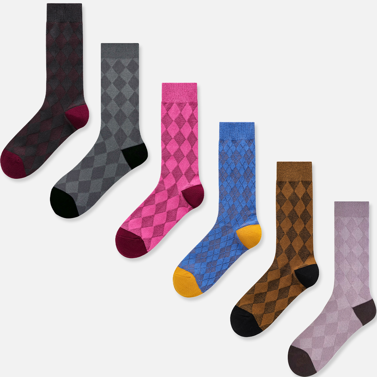 袜say女纯棉双针中筒袜