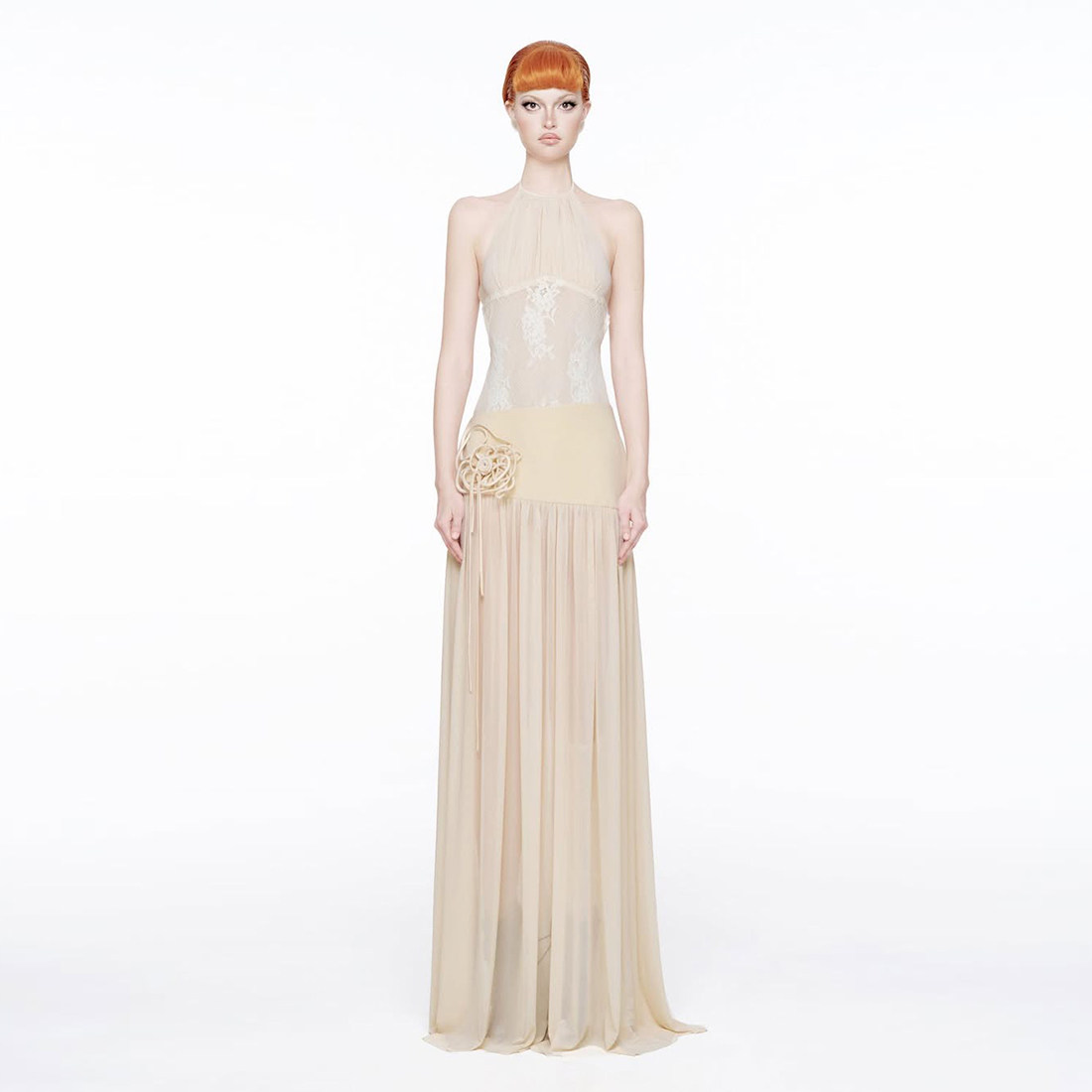 怪诞女孩 法式气质性感提花露背挂脖连衣裙女 网纱拼接修身长裙子,女装/女士精品,连衣裙,淘宝优惠券,粉丝福利购,淘宝优惠卷