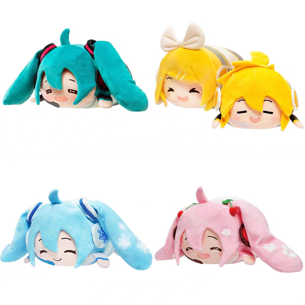 漫笙VOCALOID miku樱花雪初音未来镜音铃连灵动创想团团抱枕毛绒